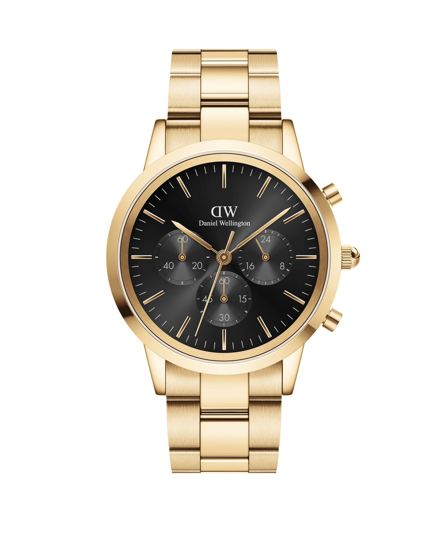 Daniel Wellington DW00100641 watch for man with a black dial and stainless steel strap.
