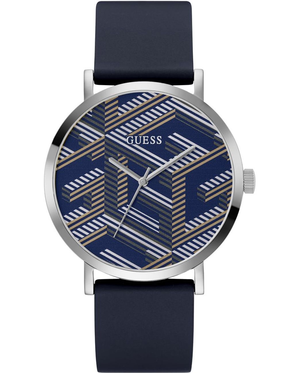 Guess GW0625G1 watch for man with a blue dial and silicone strap.