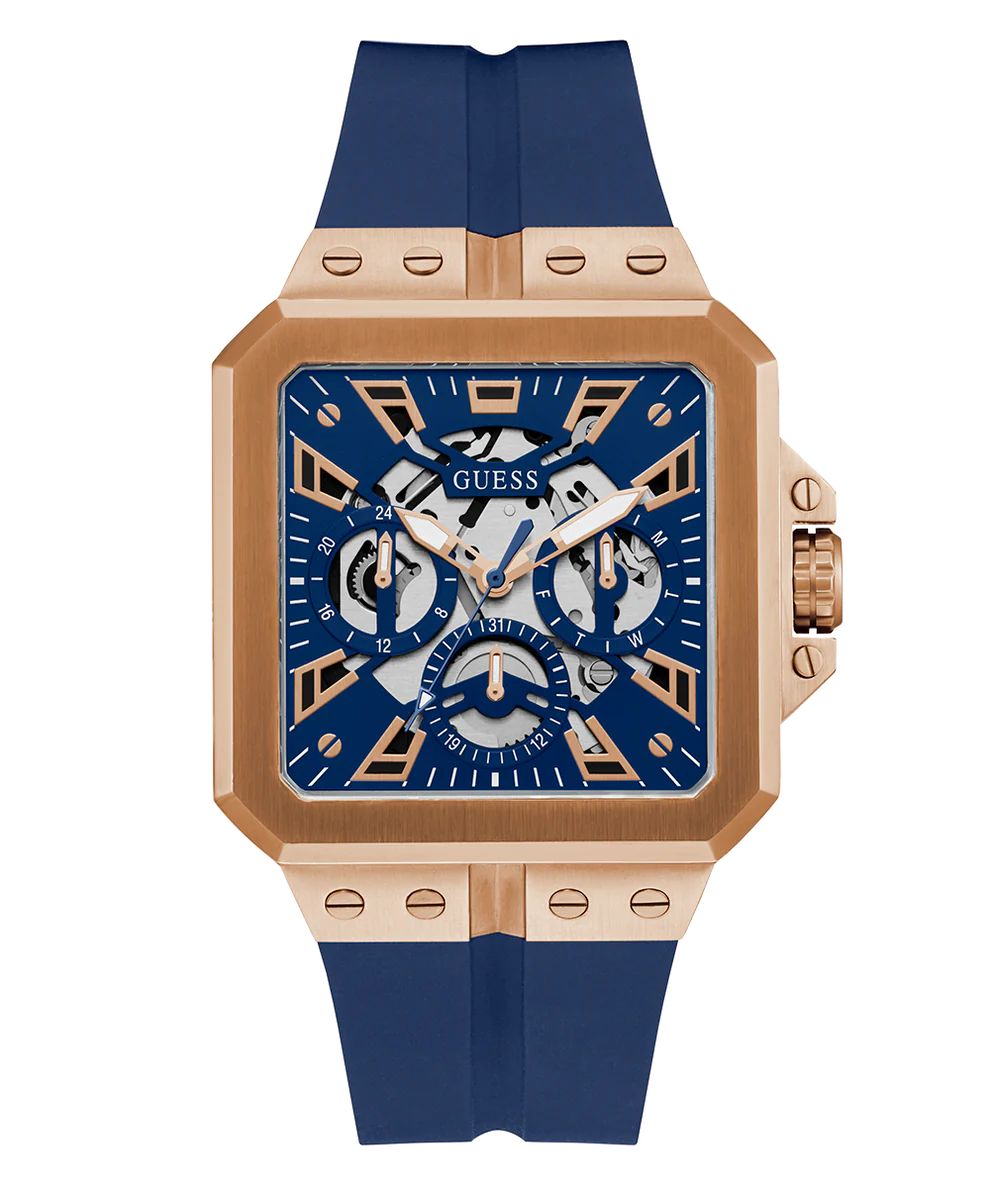 Guess GW0637G3 watch for man with a blue dial and silicone strap.