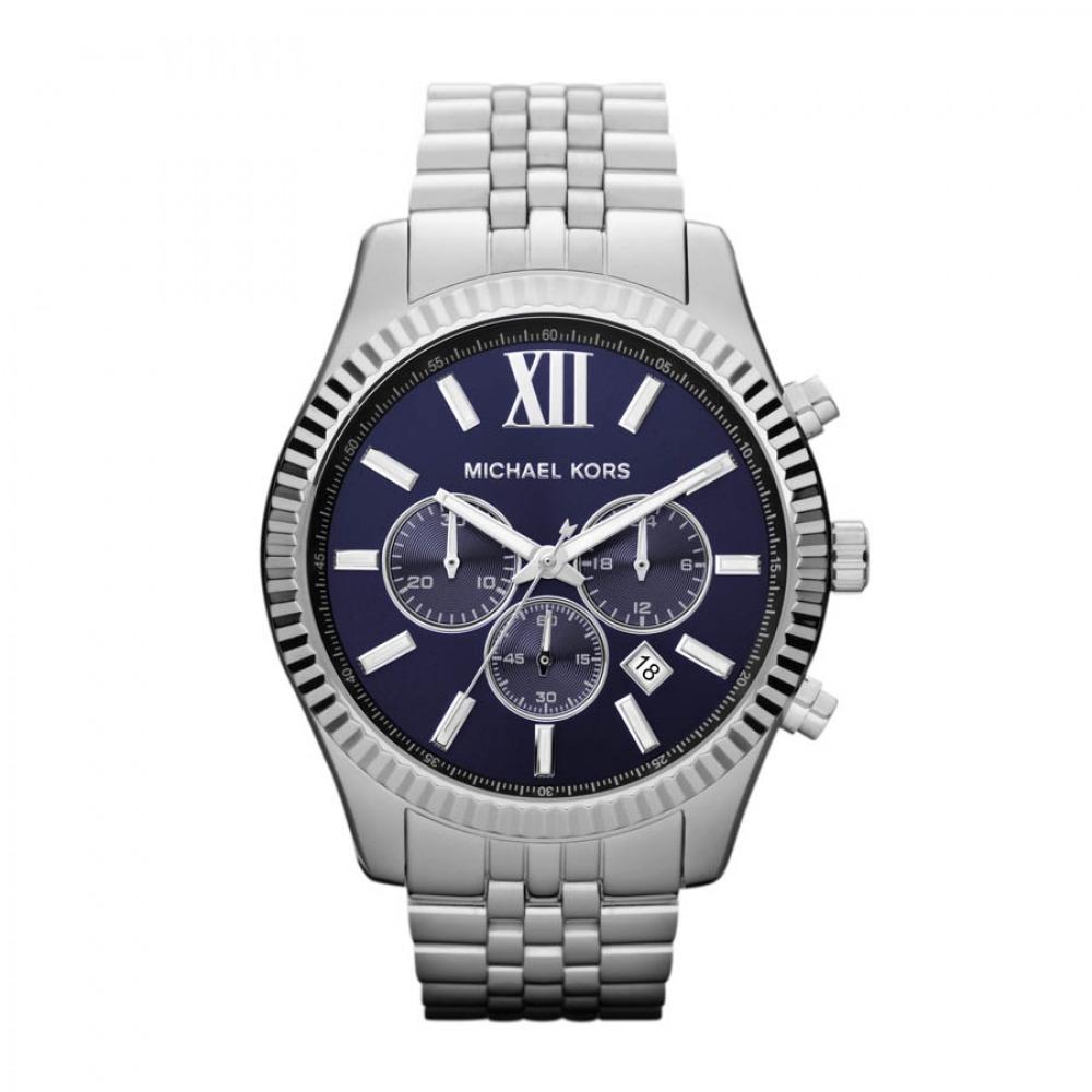 Michael Kors MK5708 watch for women with a black dial and steel strap.