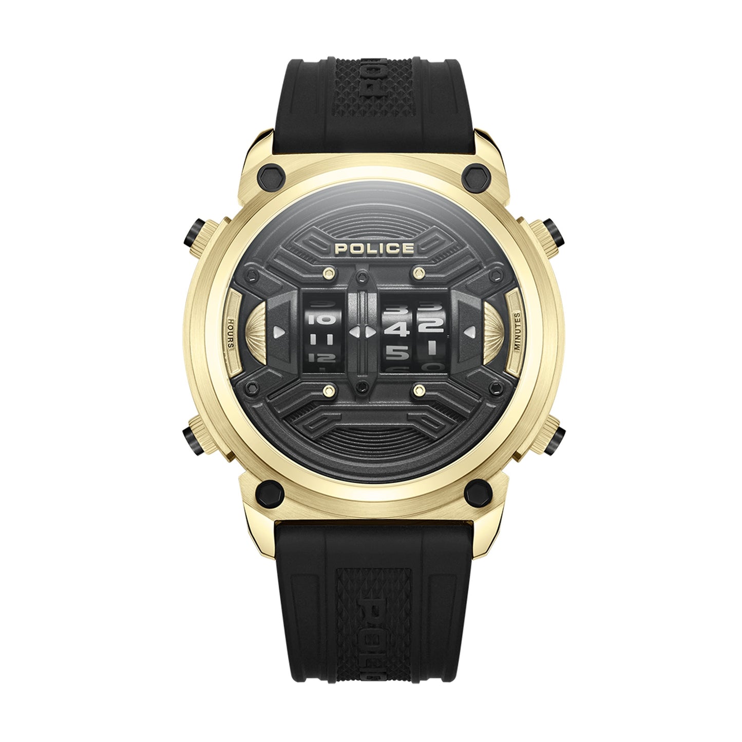 Police PEWJP2228501 watch for man with a grey dial and leather strap.