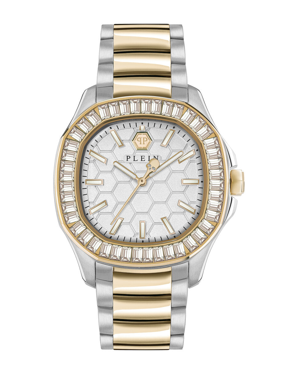 Philipp Plein PWTAA0523 watch for women with a white dial and stainless steel strap.