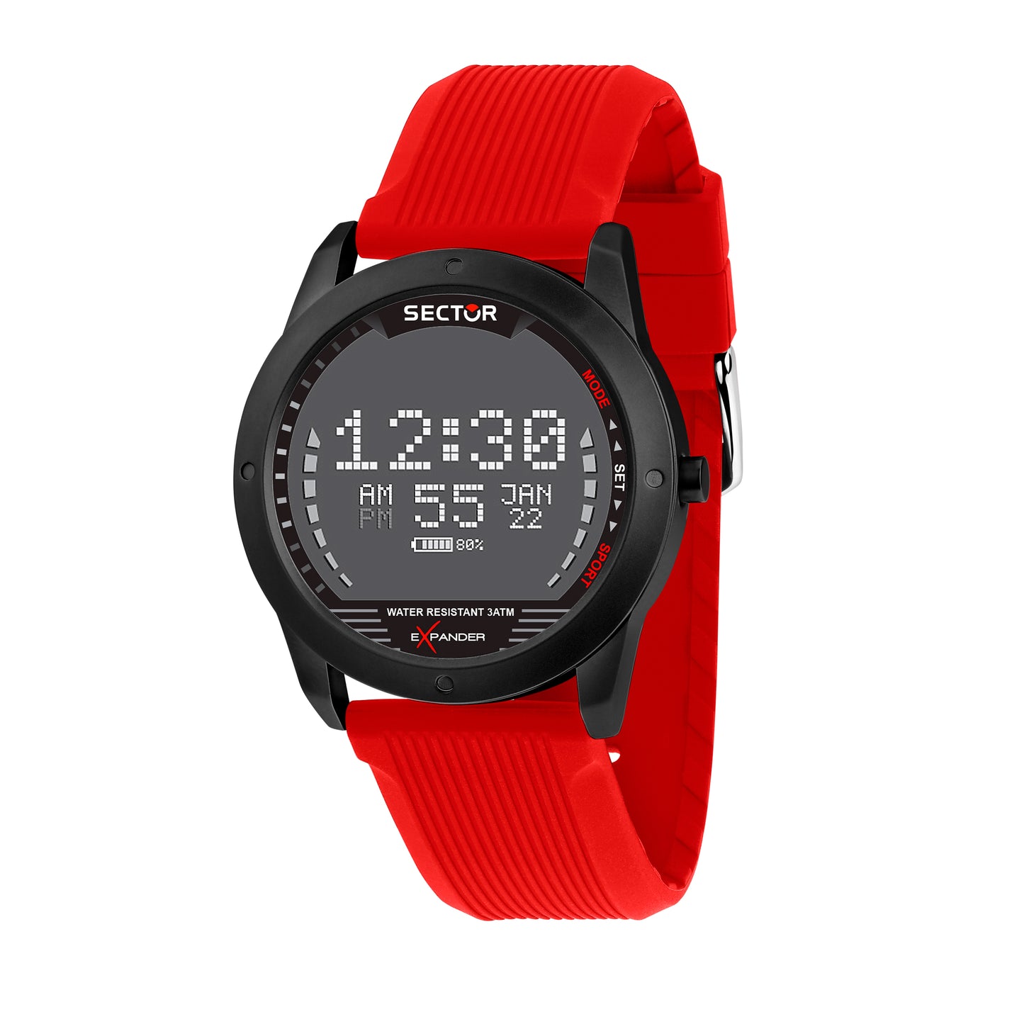 Sector R3251239005 watch for man with a dial and silicone strap.