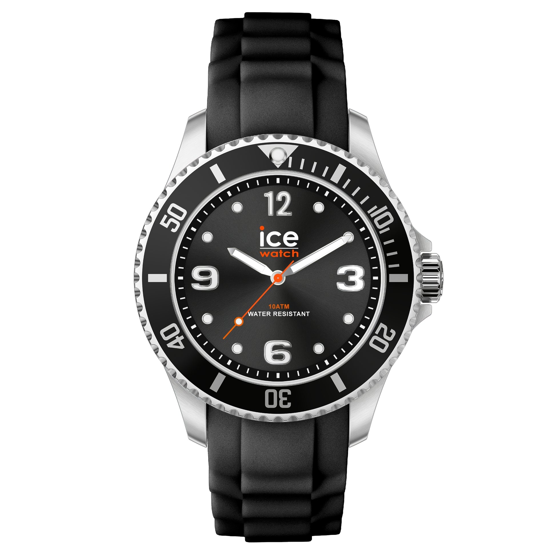 Ice 20360 watch for man with a black dial and silicone strap.