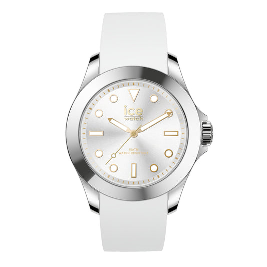 Ice 20384 watch for unisex with a white dial and silicone strap.