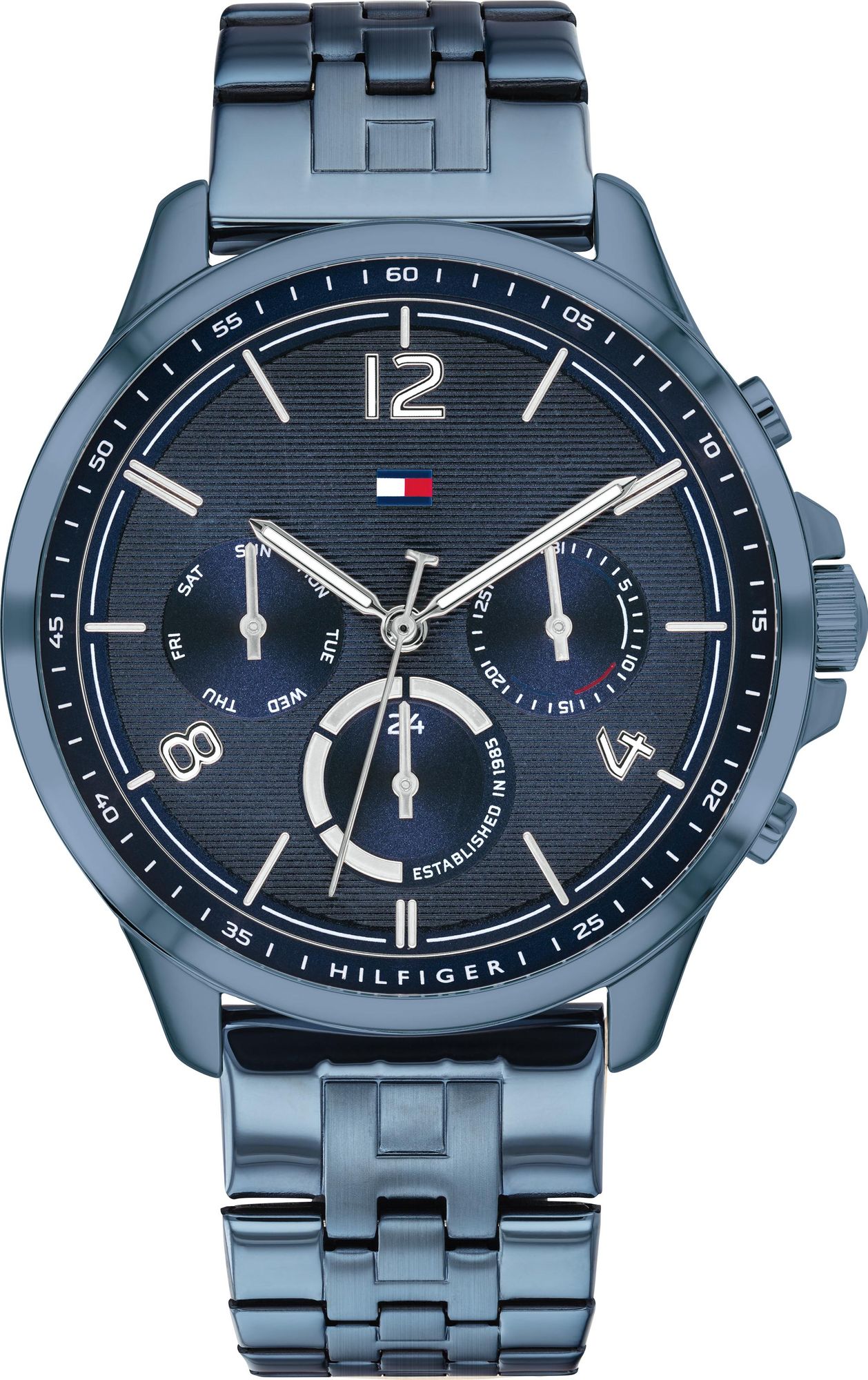 Tommy Hilfiger 1782227 watch for women with a blue dial and stainless steel strap.