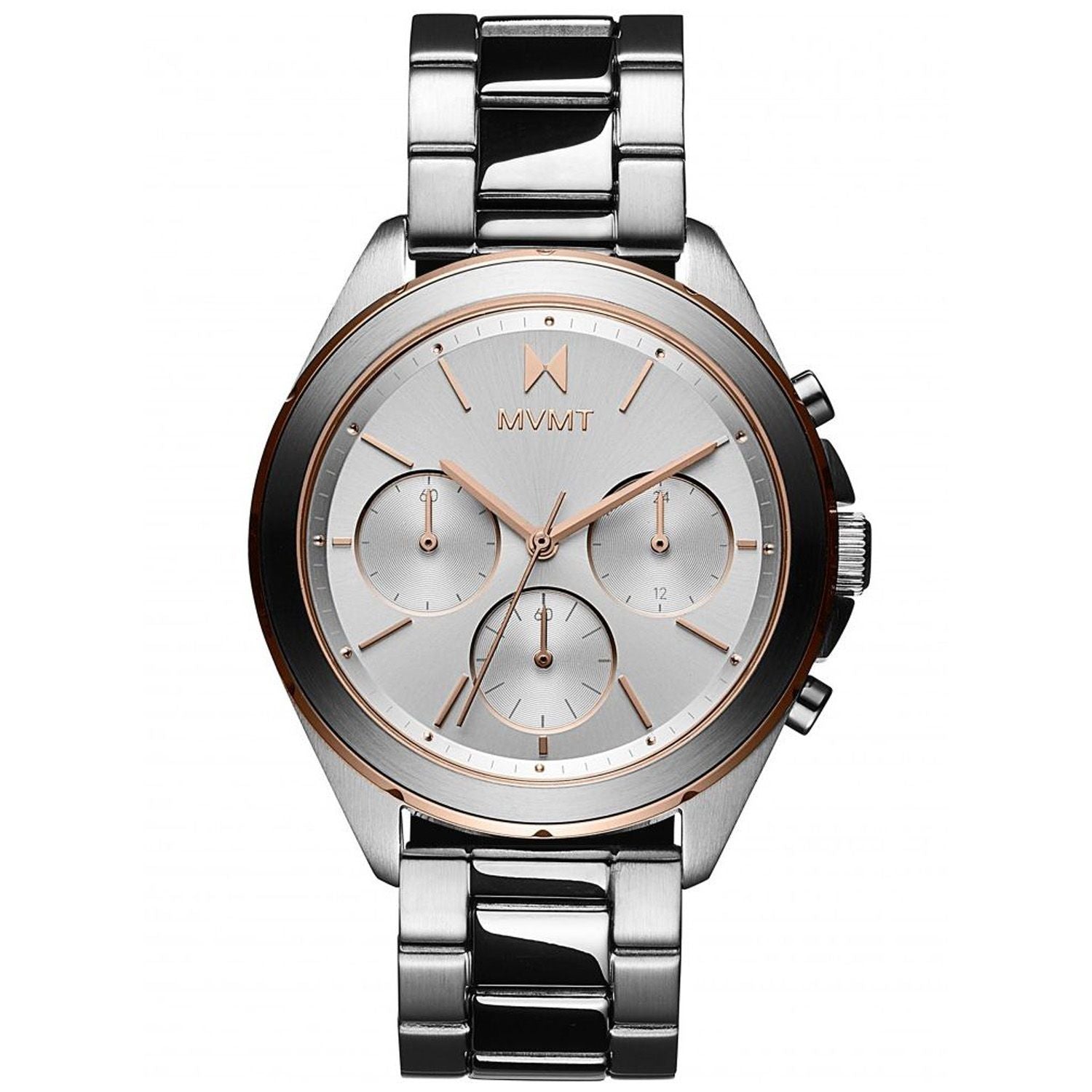 Mvmt 28000127-D watch for man with a silver dial and stainless steel strap.