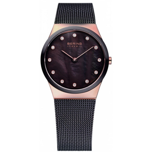 Bering 32230-262 watch for women with a brown dial and stainless steel strap.