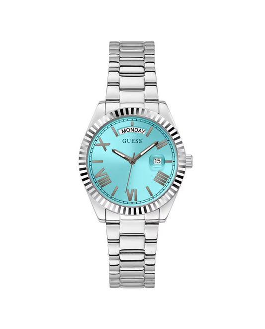 Guess GW0308L4 watch for women with a green dial and stainless steel strap.
