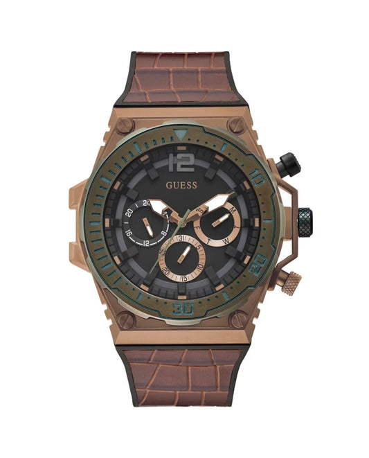 Guess GW0326G2 watch for man with a grey dial and silicone strap.