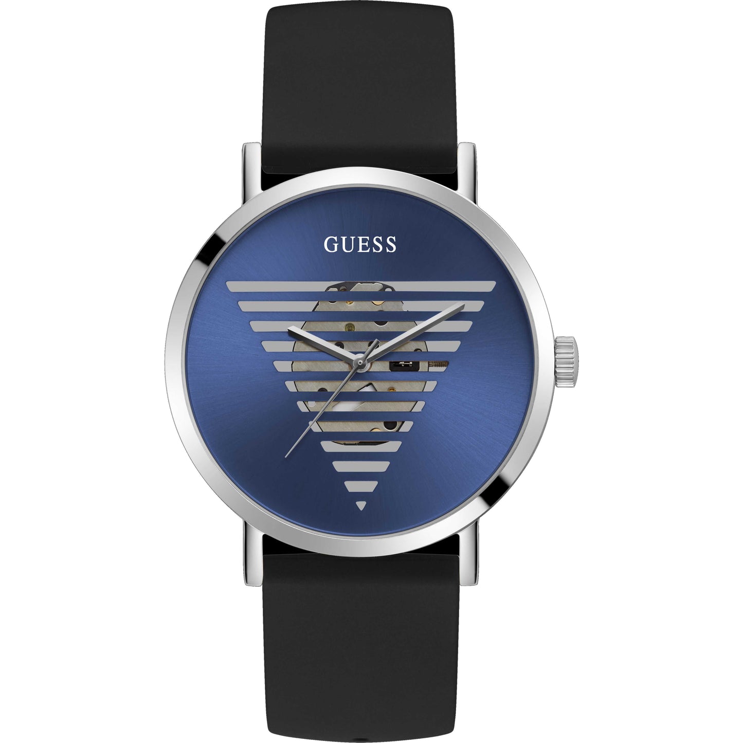 Guess GW0503G2 watch for man with a blue dial and leather strap.