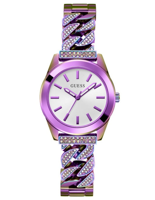 Guess GW0546L3 watch for women with a white dial and stainless steel strap.