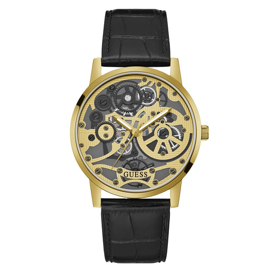 Guess GW0570G1 watch for man with a grey dial and leather strap.