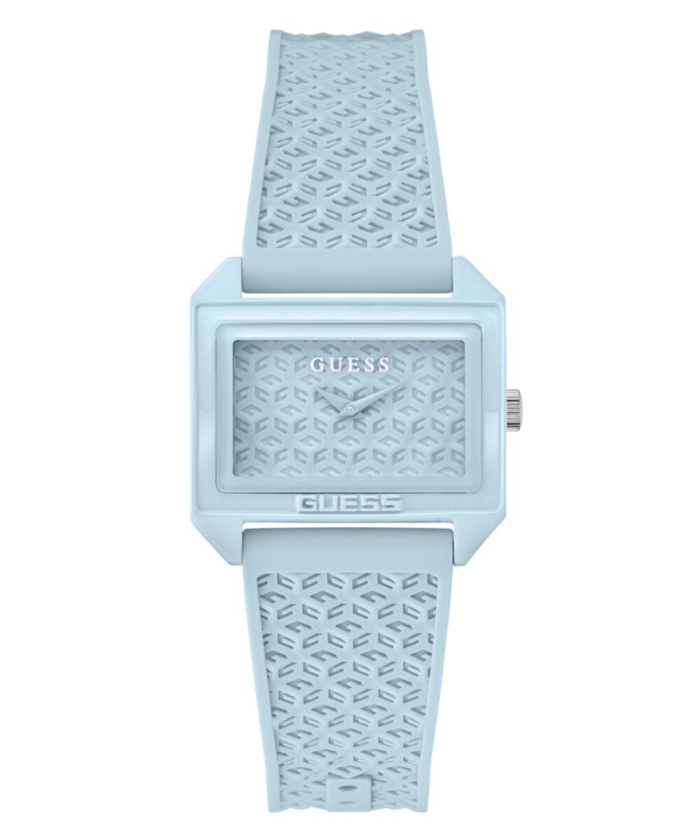 Guess GW0677L3 watch for women with a blue dial and silicone strap.