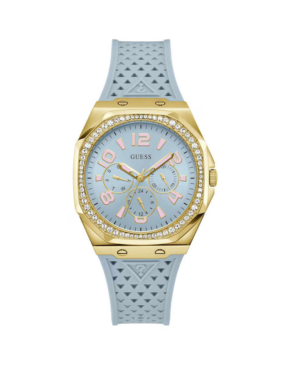 Guess GW0694L1 watch for women with a blue dial and silicone strap.