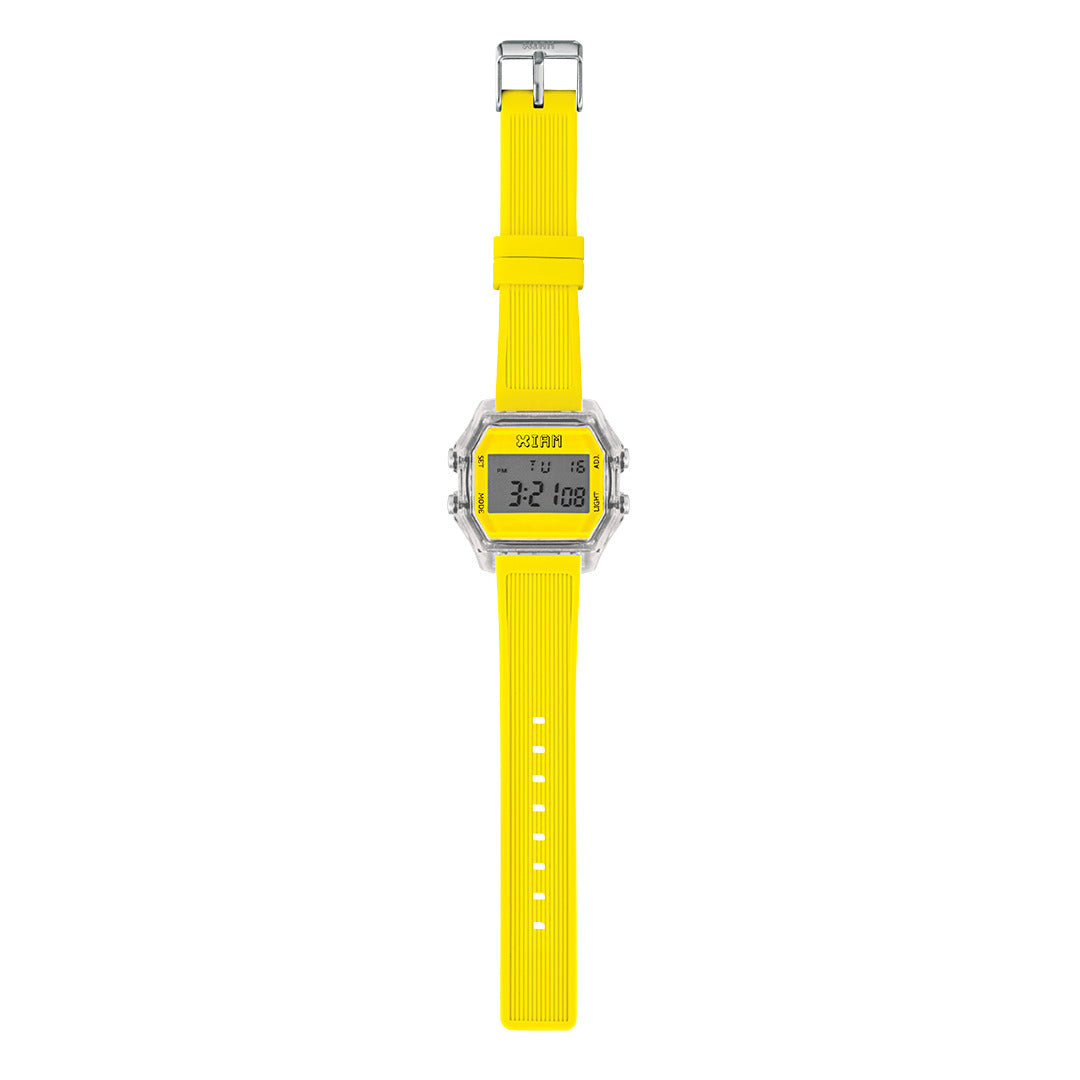 Iam IAM-KIT522 watch for man with a yellow dial and silicone strap.