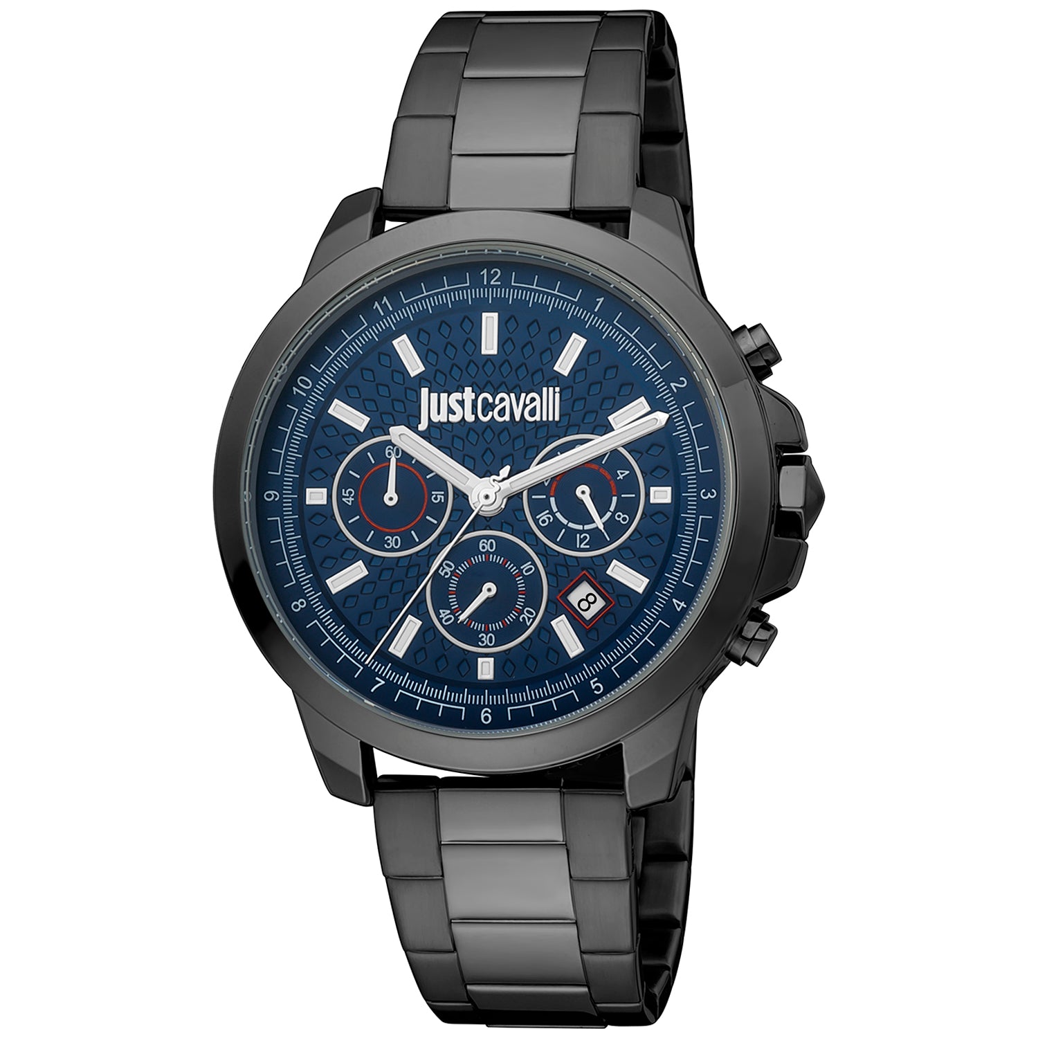 Just Cavalli JC1G178M0075 watch for man with a blue dial and stainless steel strap.