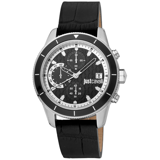 Just Cavalli JC1G215L0015 watch for man with a multicolored dial and leather strap.