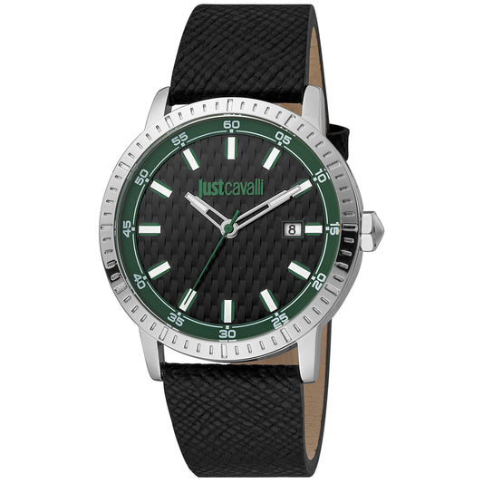 Just Cavalli JC1G216L0025 watch for man with a multicolored dial and leather strap.