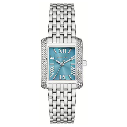 Michael Kors MK4829 watch for women with a grey dial and stainless steel strap.
