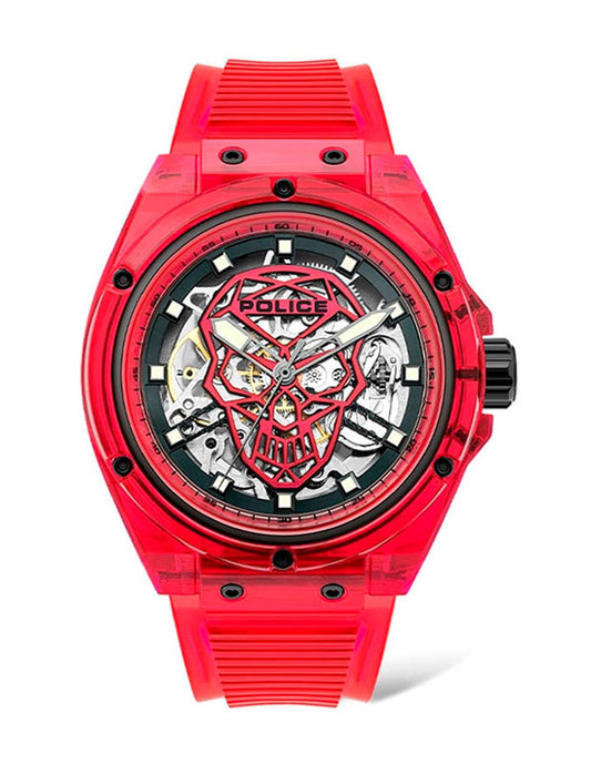 Police PL15924JPR-16P watch for man with a grey dial and resin strap.