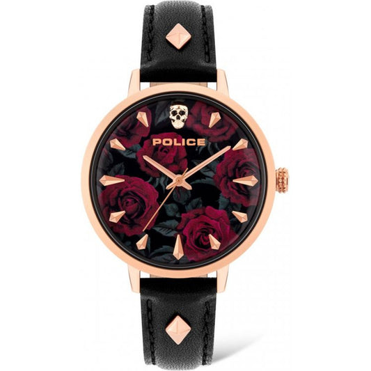 Police PL16034MSR.02 watch for women with a red dial and leather strap.