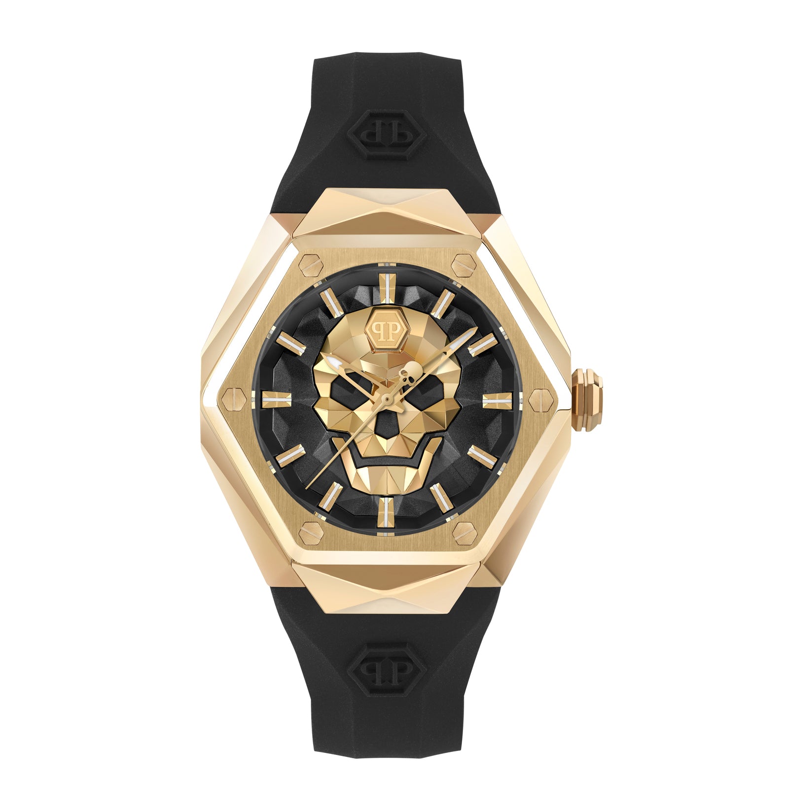 Philipp Plein PWADA0224 watch for women with a black dial and silicone strap.
