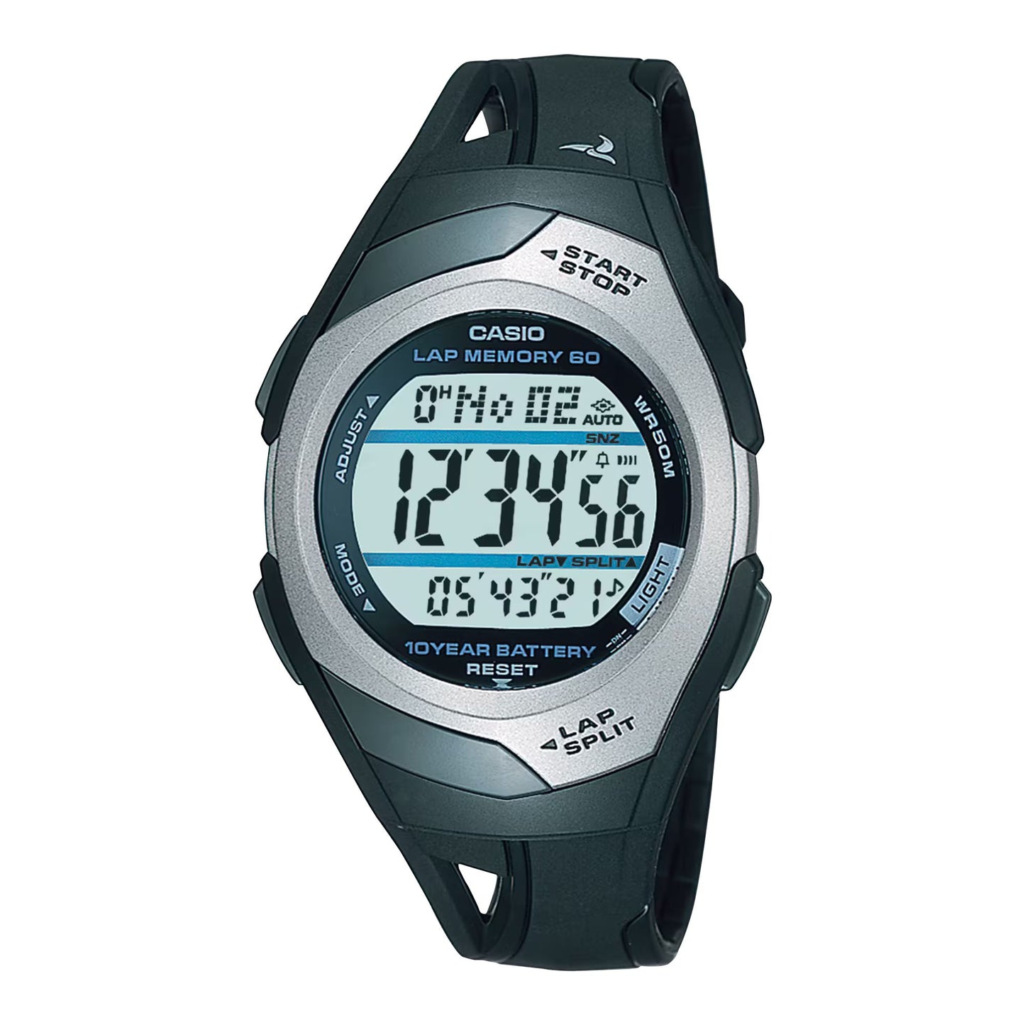 Casio STR-300C-1VEF watch for unisex with a grey dial and resin strap.