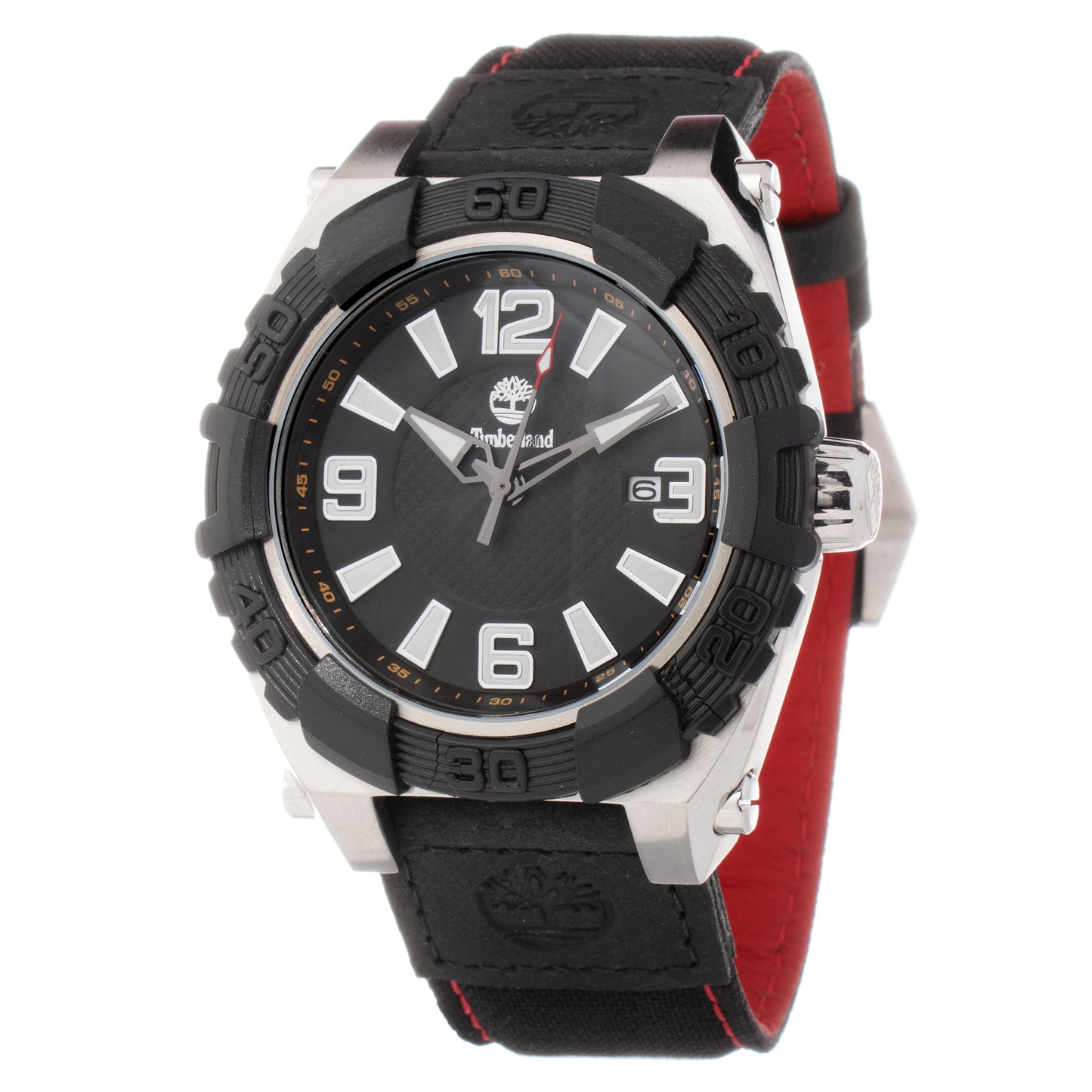 Timberland TBL13331STB-13PNN watch for man with a black dial and leather strap.