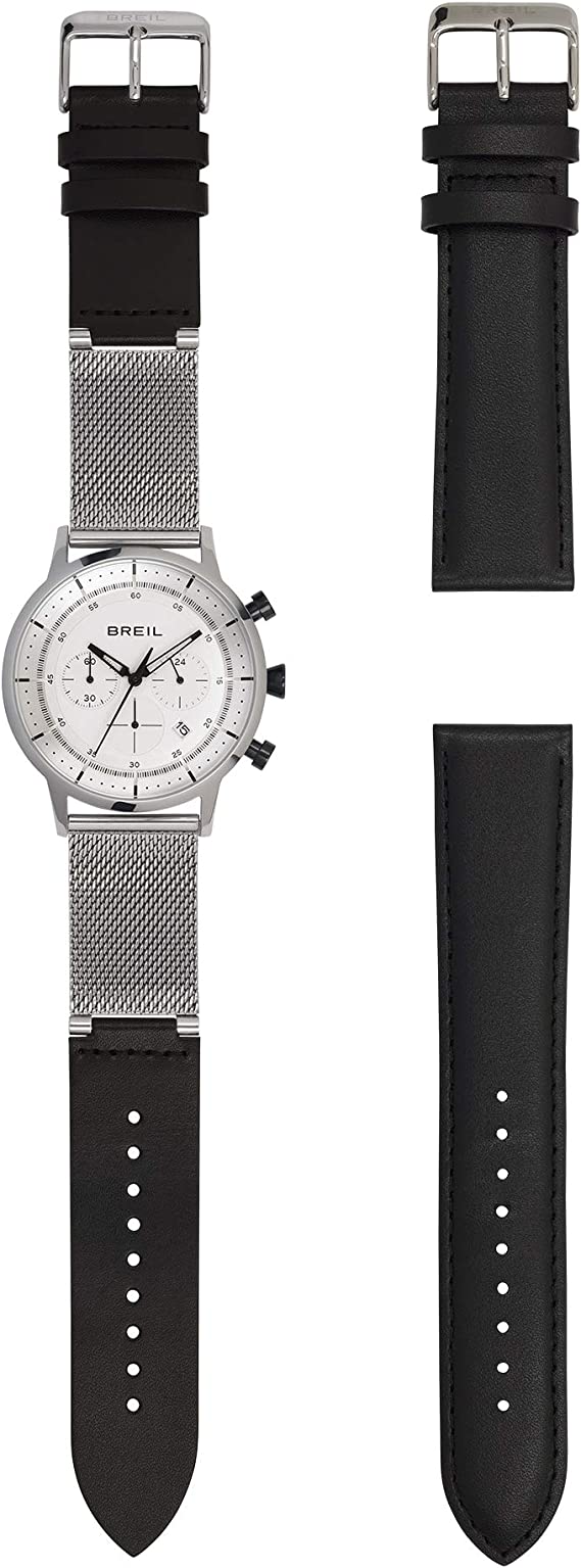 Breil TW1813 watch for man with a white dial and stainless steel strap.