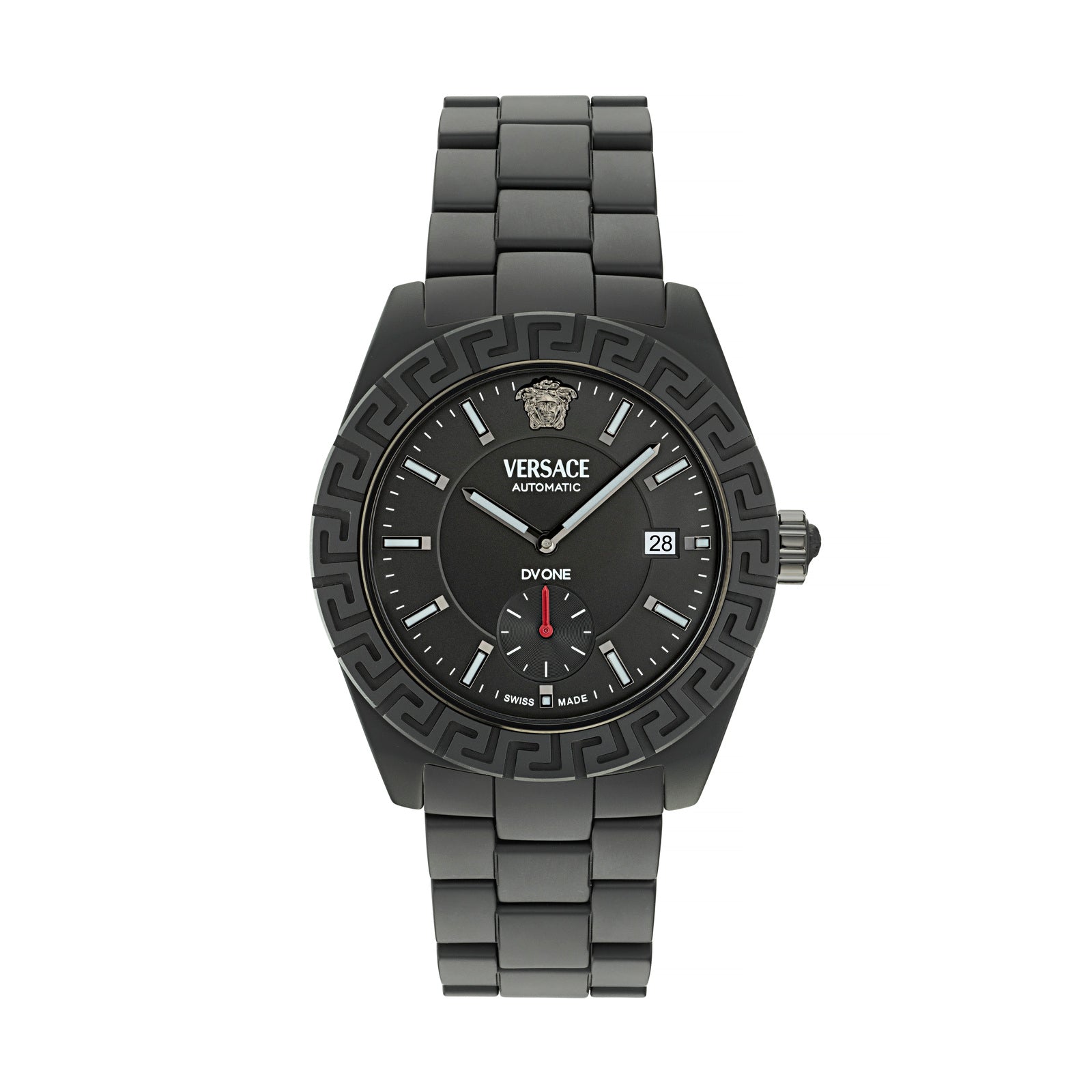 Versace VE7K00123 watch for man with a black dial and ceramics strap.