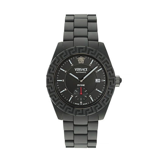 Versace VE7K00123 watch for man with a black dial and ceramics strap.